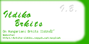 ildiko brkits business card